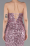 Abschlusskleid Lang Schuppig Puder ABU6218