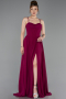 Abschlusskleid Lang Chiffon Pflaume ABU6223