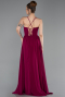 Abschlusskleid Lang Chiffon Pflaume ABU6223