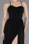 Abschlusskleid Lang Chiffon Schwarz ABU6223