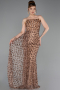 Abendkleid Lang Schuppig Kupfer ABU6224
