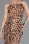 Abendkleid Lang Schuppig Kupfer ABU6224