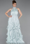 Abschlusskleid Lang Chiffon Minzgrün ABU6227