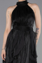 Abschlusskleid Lang Chiffon Schwarz ABU6227
