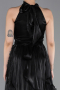 Abschlusskleid Lang Chiffon Schwarz ABU6227