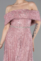 Partykleid Midi Perlenbesetzt Puder ABK2639