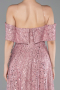 Partykleid Midi Perlenbesetzt Puder ABK2639