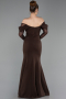 Abendkleid im Meerjungfrau-Stil Lang Braun ABU6235