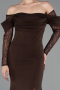 Abendkleid im Meerjungfrau-Stil Lang Braun ABU6235