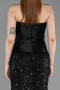 Abendkleid Lang Schuppig Schwarz ABU6242