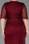 Weinrot Abendkleid İn Übergröße Lang ABU4542