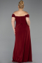 Abschlusskleid In Übergröße Lang Weinrot ABU6246