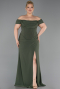Abschlusskleid In Übergröße Lang Khaki ABU6246