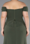 Abschlusskleid In Übergröße Lang Khaki ABU6246