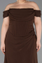 Abschlusskleid In Übergröße Lang Braun ABU6246