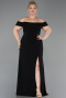 Abschlusskleid In Übergröße Lang Schwarz ABU6246