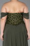 Abendgarderobe in Großen Größen Lang Chiffon Khaki ABU6260
