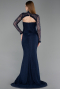 Abendkleid Lang Spitze Marineblau ABU6207