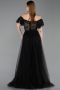 Abendkleid Lang Schwarz ABU6244