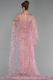 Abendkleid Lang Perlenbesetzt Puder ABU6220