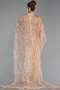 Abendkleid Lang Perlenbesetzt Gold ABU6220