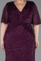 Violette Abendkleid İn Übergröße Lang ABU4542