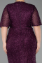 Violette Abendkleid İn Übergröße Lang ABU4542