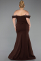 Abendkleid in Übergröße Lang Braun ABU6199