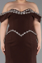 Abendkleid in Übergröße Lang Braun ABU6199