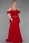 Abendkleid in Übergröße Lang Rot ABU6199