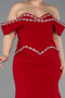 Abendkleid in Übergröße Lang Rot ABU6199