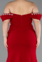 Abendkleid in Übergröße Lang Rot ABU6199