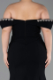 Abendkleid in Übergröße Lang Schwarz ABU6199