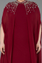 Weinrot Abendkleid İn Übergröße Chiffon Lang ABU5845