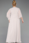 Abendkleid in Übergröße Lang Chiffon Beige ABU6177