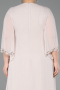 Abendkleid in Übergröße Lang Chiffon Beige ABU6177