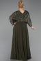 Khaki Kleider İn Großen Größen Chiffon Lang ABU5859