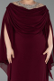 Kirschrot Abendkleid İn Übergröße Chiffon Lang ABU6068