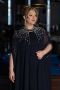 Abendkleid in Übergröße Lang Chiffon Marineblau ABU5845