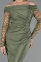Abendkleid Lang Khaki ABU6273