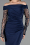 Abendkleid Lang Marineblau ABU6273