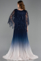 Marineblau Abendkleid İn Übergröße Chiffon Lang ABU4633