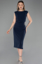 Marineblau Partykleid İn Übergröße Midi ABK2190