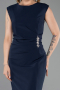 Marineblau Partykleid İn Übergröße Midi ABK2190