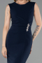 Abendkleid Midi Marineblau ABK2653