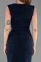 Abendkleid Midi Marineblau ABK2653