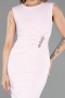 Abendkleid Midi Puder ABK2653