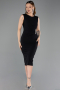 Abendkleid Midi Schwarz ABK2653