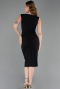 Abendkleid Midi Schwarz ABK2653