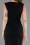 Abendkleid Midi Schwarz ABK2653